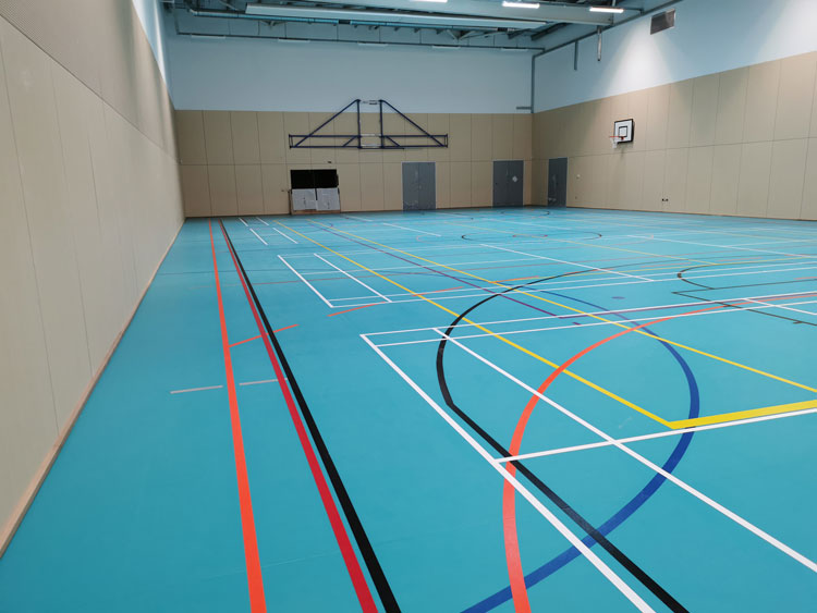 Harris Academy Wimbledon sports Floor by DYNAMIK 