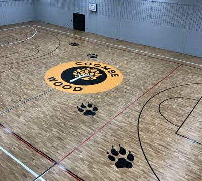 Coombe Wood School finished bespoke court